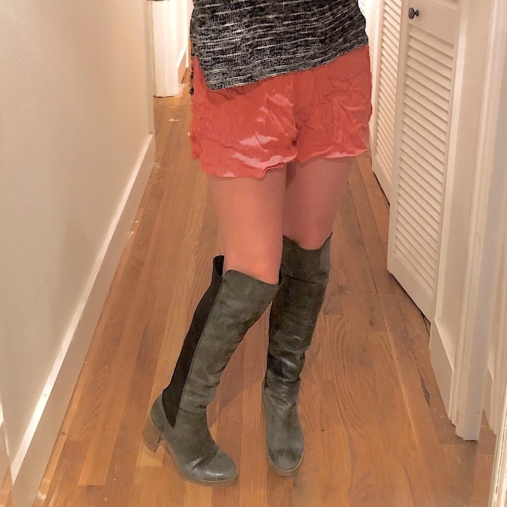 Free people Landry Tall Boots Over the knee Leather Pull on fitted - Picture 2 of 11